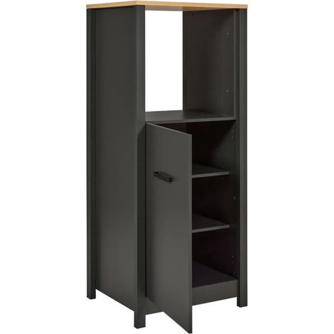 Colonna Cucina Frigo Forno Mobile Antracite Rovere Anta Reversibile (1/5)