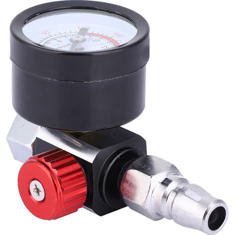 Régulateur de pression pour pistolet à peinture pneumatique 1/4 pouce avec manomètre (1/5)