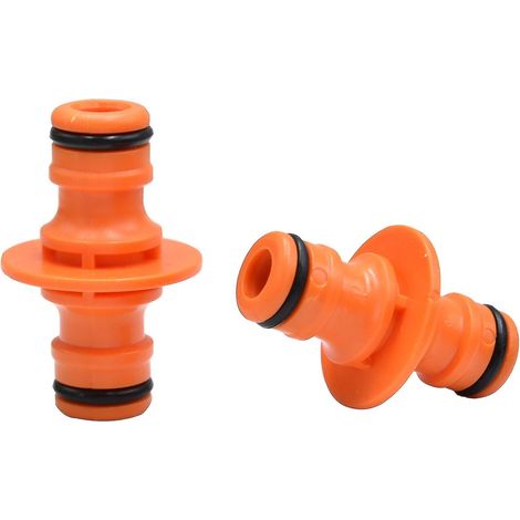 Rallonge de raccord double mâle pour tuyau d'arrosage (6 pièces, orange)