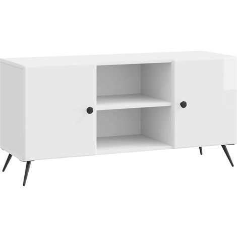 TV Cabinet High Gloss White 102 x 34.5 x 50 cm Engineered Wood vidaXL