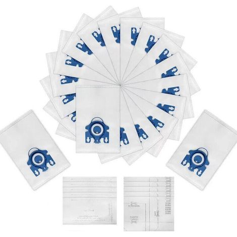 Sac À Poussière - Pour Aspirateur Miele GN Series 3D - Compatible Complete C1 C3 S8 - 18 Pièces - Filtre Coton Inclus - 2 Pièces (1/3)