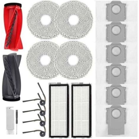 Accesorios para la aspiradora Roborock Qrevo Curv, Qrevo Edge: 2 cepillos principales, 2 filtros HEPA, 6 bolsas para el polvo, 4 paños. (1/4)