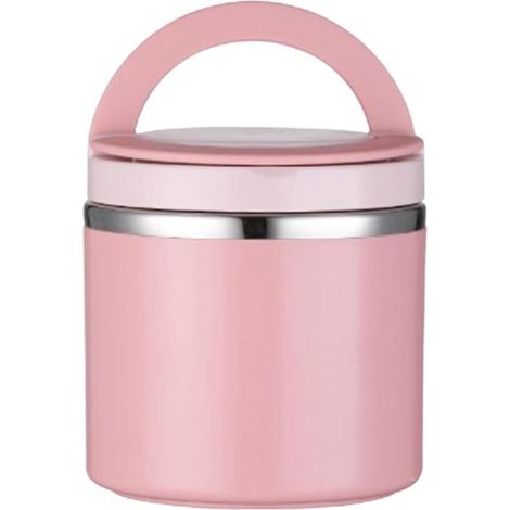 Fiambrera，Fiambrera térmica de acero inoxidable de 630 ml，Botella para sopa reutilizable con aislamiento térmico y asas (1/5)