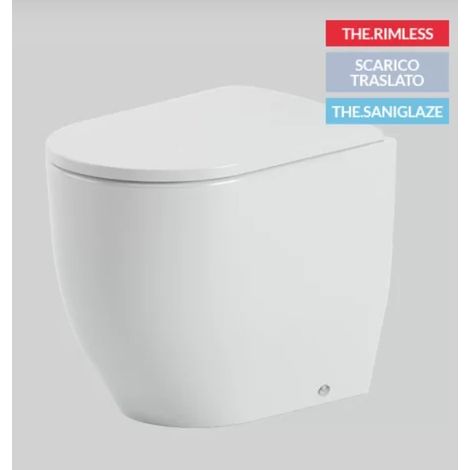 Vaso wc monet plus da terra ceramica bianco lucido h 48 cm senza coprivaso (1/2)