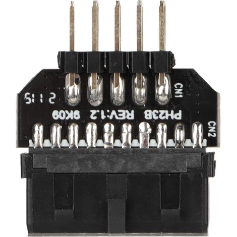 Adaptateur USB 2.0 9 broches vers USB 3.0 19 broches pour panneau avant, connecteur femelle de conversion pour carte mère (1/5)