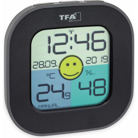 TFA Digitales Thermo-Hygrometer Fun, 30.5050.01, schwarz
