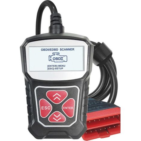 Fahrzeugdiagnosegerät mit LCD-Display, schneller Reaktionszeit, rutschfest, tragbar, 7 Sprachen, Motorfehlererkennung