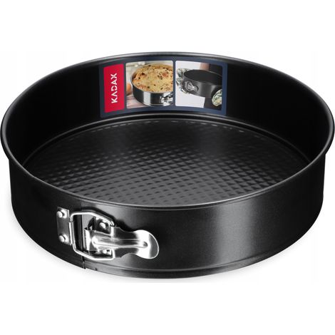 KADAX Backblech, Tortenform, runde Backform, Kuchenform, 30 cm, Schwarz (1/4)