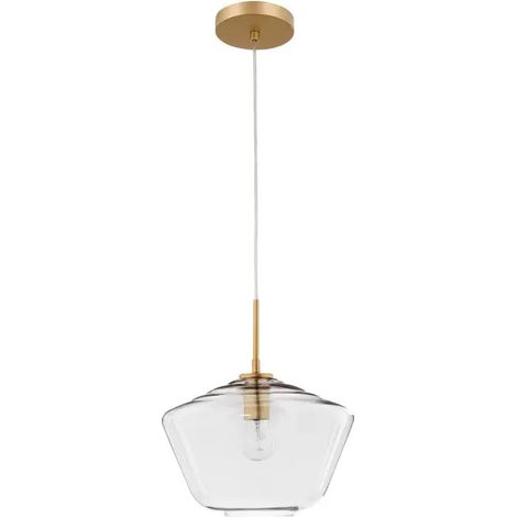 [NEUWERTIG] B-Ware Nova Luce Pendelleuchte Hängeleuchte Prisma Gold E27 Led Dimmbar Glas 124x30 Cm