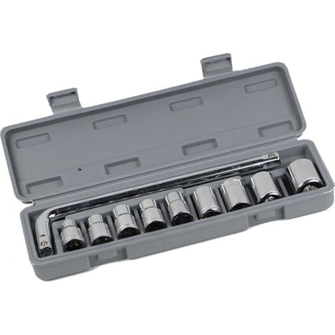 EASYCOMFORT Ensemble d'outils manuels de réparation automobile, 10 pièces, douille de clé, combinaison d'outils manuels