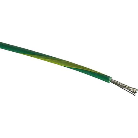 RS PRO Fil de câblage, section 16 mm², 600 V Vert/Jaune Cuivre recuit, Maximum +70 °C, 25m ( Prix pour Bobine de 25 Mètres )