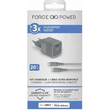 Cargador 20w 1 Port C Pd + Cbl Usb-con Usb-C 1.2m. METRONIC