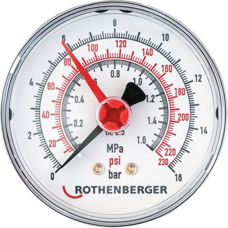 Manometer RP 50 Prüfbereich 0-16bar mit Dichtung Gewicht 0,100kg