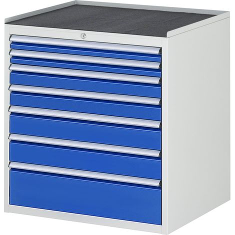 Rau Schubladenschrank m. Anti-Rutsch-Matte 7 Schubl.-XL 2x60 2x90 2x120 1x180mm (1/5)