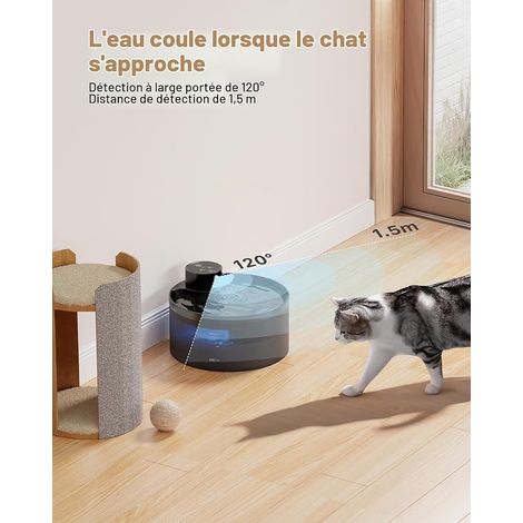 Fontaine a Eau Chat sans Fil Batterie 4200 mAh Capacité Type-C Charge 30 Jours Mode Induction 45 Jours Mode Temporisé Adapté aux Fontaine à Eau pour Chat B0CPHQ12FV (1/2)