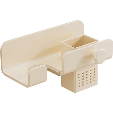 Accessoires de salle de bain : Support mural sans perçage pour sèche-cheveux, organisateur de salle de bain, support de rangement pour conduit d'aération (1/5)