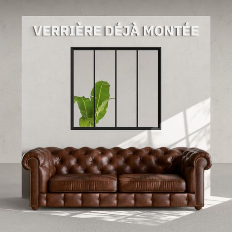 Verrière 4 Carreaux - Déjà Montée - Noir Mat (1/4)