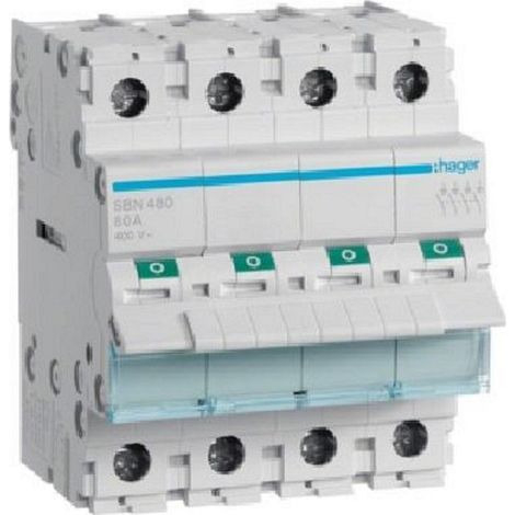 Hager interruttore non automatico 4 poli 80a 4 moduli
