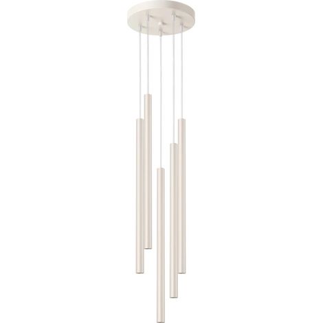 Lámpara colgante Vacu beige, 5 luces (1/5)