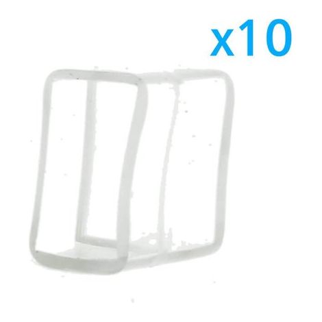 10 PZ Gommini PVC Morbida 15X9 mm per Chiusure Striscia Bobina Led Impermeabile