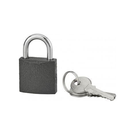 Lucchetto ACERA grigio 30 mm con arco in acciaio cementato, 3 chiavi – THIRARD