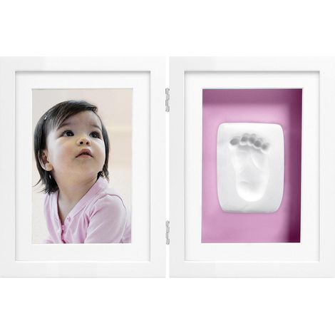 PEARHEAD Babyabdruck Tischbilderrahmen Baby für 1 Foto und Hand- und Fußabdruck