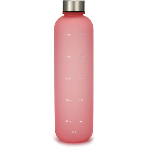 Gourde portable bouteille d'eau voyage étudiant tendance dégradé givré bouchon cuivre sport extérieur verre plastique espace (1/4)