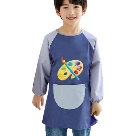 Tablier de peinture enfant - Marque - Modèle - Imperméable - Manches longues - Poche (1/4)