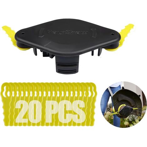 【Mise à niveau rapide】RAC155 + RAC158 Double tête de lame dentelée, compatible avec les Ryobi Coupe Bordure sans Fil, 20 Pcs lames (1/5)