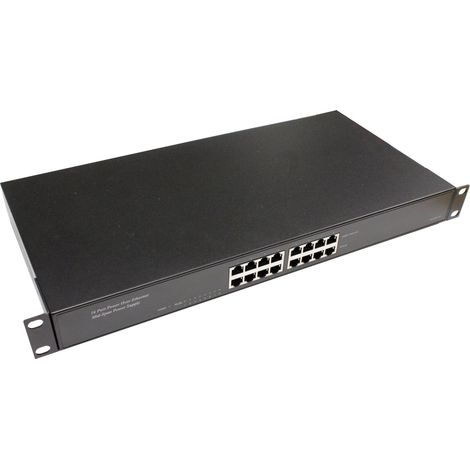 BeMatik - IEEE 802.3af PoE Injector Hub 10/100 Mbps 8-Port Rack 19 (1/5)
