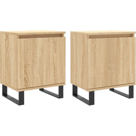 Maison Exclusive - Nachttische 2 Stk. Sonoma-Eiche 40x30x50 cm Ho