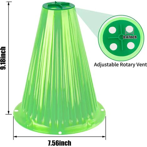 (11A35-Vert, 10 pièces) Housse de protection pour plantes, accessoires de jardinage, protection hivernale pour pots, serres étanches (1/4)