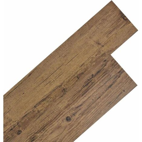 Ensemble de revêtement de sol 36 pièces, brun noyer, 5,02 mètres carrés, matériau PVC. (1/5)