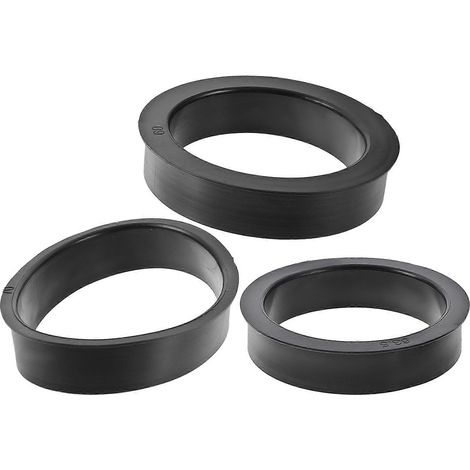 Lot de 3 bagues d'adaptation pour filtre à air, bagues de remplacement pour noyau de filtre à air de voiture, anneaux en caoutchouc pour filtre à air-7.6X7.6cm-Black (1/4)