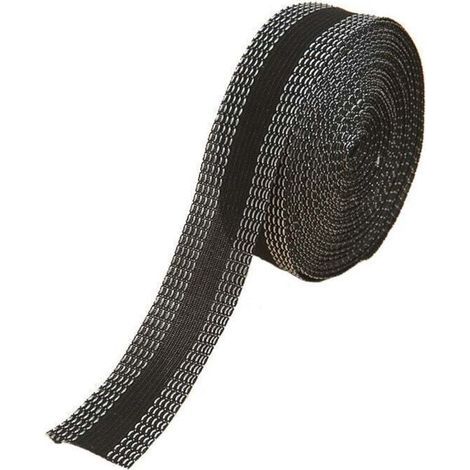 Iron-on Hemming Tape 2.5cm x 10m, Adhesive Hemming Tape for Hemming, Iron-on Curtain Tape, for Trousers, Curtains, Clothing, Jeans, Black (1/5)