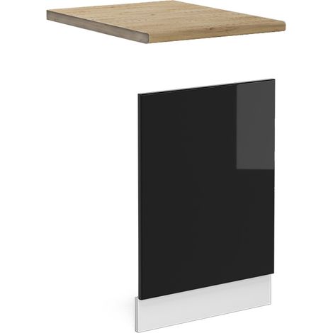 Façade R-Line, Noir Haute brillance, 45 cm PT Marbre, Vicco