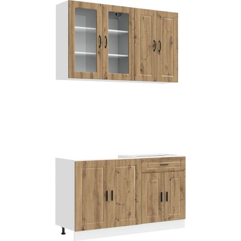 Kitchen Unit PORTO 4 pcs Artisan Oak Engineered Wood vidaXL