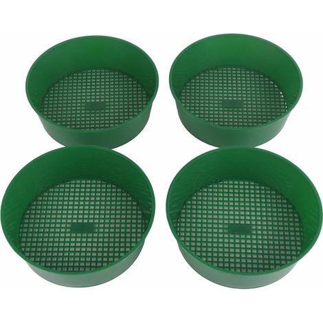 Tamis de jardinage en plastique, 4 pièces, maille de jardin, plantes succulentes, outil de filtre en pierre de sable (1/5)