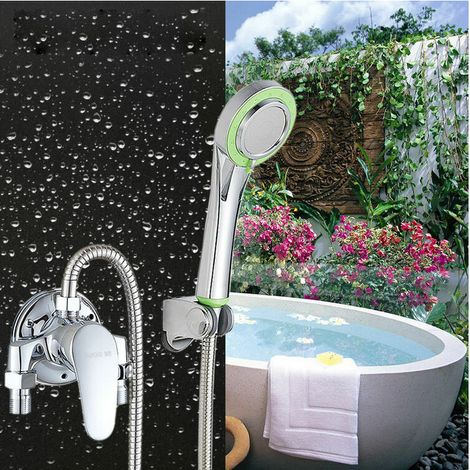 royaluxe - Robinet de douche pluie douche interrupteur ensemble chauffe-eau mélangeur robinet tuyau ouvert robinet d'eau chaude et froide (1/4)