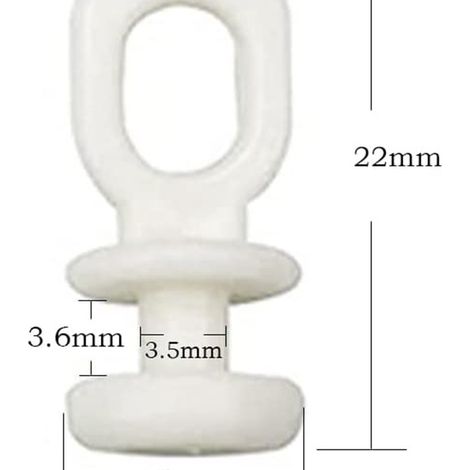 All-plastic I-beam pulleys, 22mm curtain pulley hooks, curtain track PVC beaded accessories (20 pieces) (1/5)