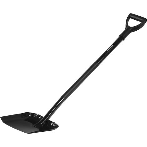 Pelle à sable, pelle à charbon, manche en métal, 123 cm, acier inoxydable (1/4)