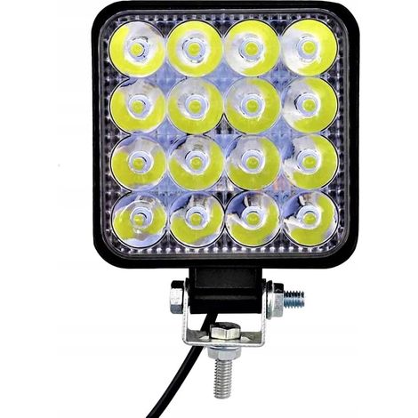 Lámpara de trabajo LED halógena de 48 W, 16 diodos, 10 V/12 V, 83 x 83 x 20 mm - LLP16MINI (1/5)