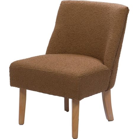 Amadeus - Fauteuil en bouclette marron Dag (lot de 2) (1/3)