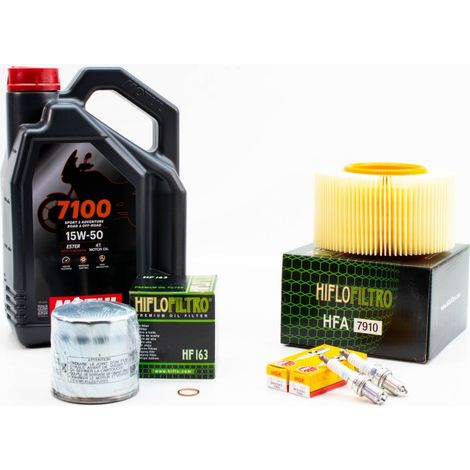 Kit Révision Filtres Bougies pour BMW R 1150 RS de 2001 à 2004 - MOTUL 7100 15W50 4L