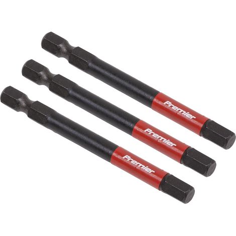 Sealey AK8264 Premier Hex Impact Power Tool Bits 6 x 75mm 3pc