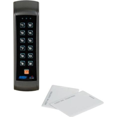 EtiamPro Codetastatur für die Zutrittskontrolle mit Doppelrelais, wetterfeste, autonome, beleuchtete Tastatur, geeignet für elektrisch verschlossene oder unverschlossene Türen, funktioniert mit (1/4)