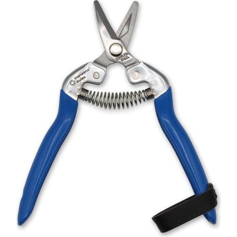 TIJERA RECOLECCION M/AZUL CURVA CORTA INOX M100C (1/3)