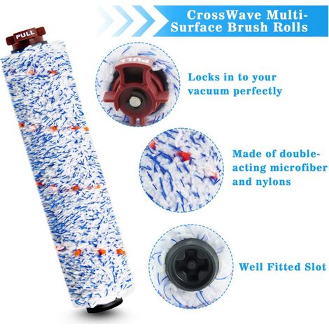 Spazzola rullo multifunzione + pezzi ricambio filtro per robot aspirapolvere Bissel CrossWave 1866 1868 1785 2306 (1/5)