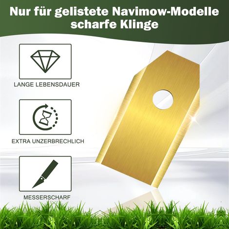 24 Stück Ersatzklingen, Edelstahlklingen Kompatibel mit Segway Navimow Mähroboter z.B. i105E, i108E, H1500E-VF, H3000E-VF, X315E, X330E & Gardena Sileno Minimom, Husqvarna,Garten-Rasenmäher-Zubehör