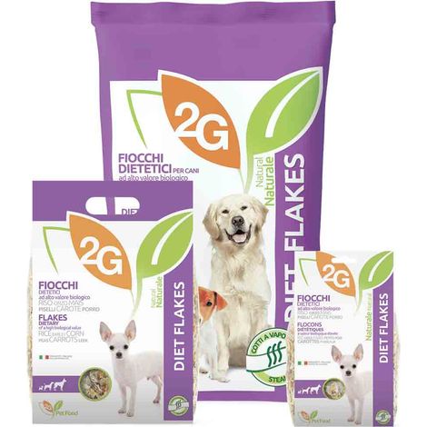 DIET FLAKES 350g: DIET FLAKES alimento complementare per cani dietetico-depurativo e ideale come integrazione di fibre